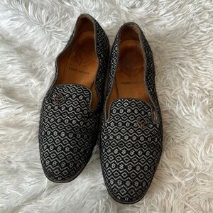 Cobra Society | Black & White Diamond Najet Nubuck Leather-Accent Loafer